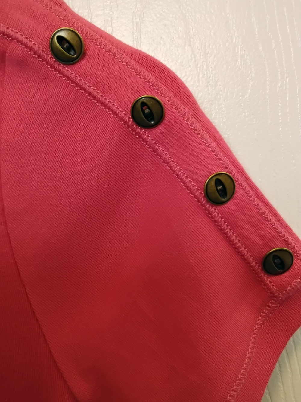 Ralph Lauren Pink Short Sleeve Button-Shoulder Tee Size M - Picture 3 of 5